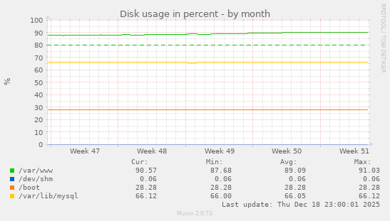 Disk usage in percent
